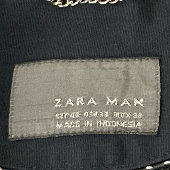 Zara Men's Jacket Blazer‎ Black Single Breasted Two Button Sports Coat Sz 33 - Picture 3 of 11